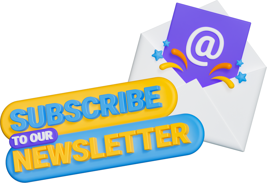 3D Marketing CTA Subscribe To Newsletter